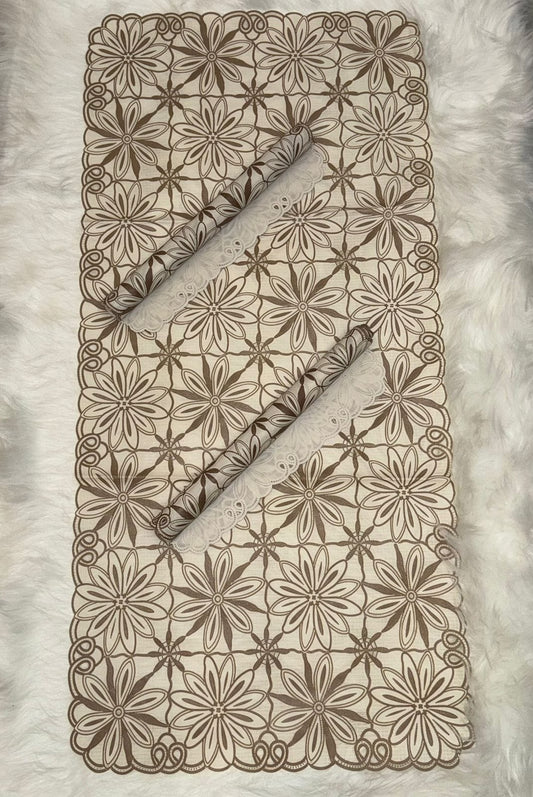 3 PCs Center Table Runner & Mats Set