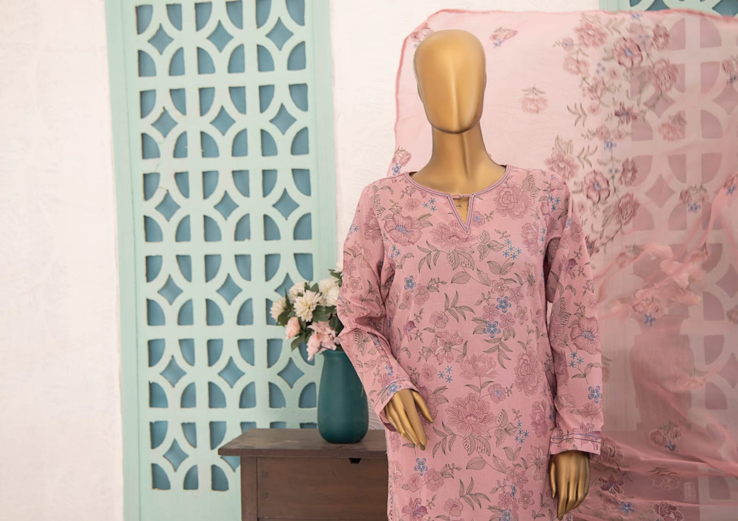 Mother's Embroidered Bamber Chiffon Dupatta