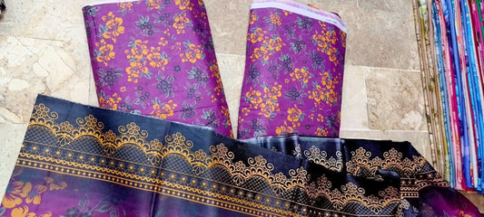 Mix Brand 3 Pcs Digital  Printed Lawn Al-Karam Kasturi