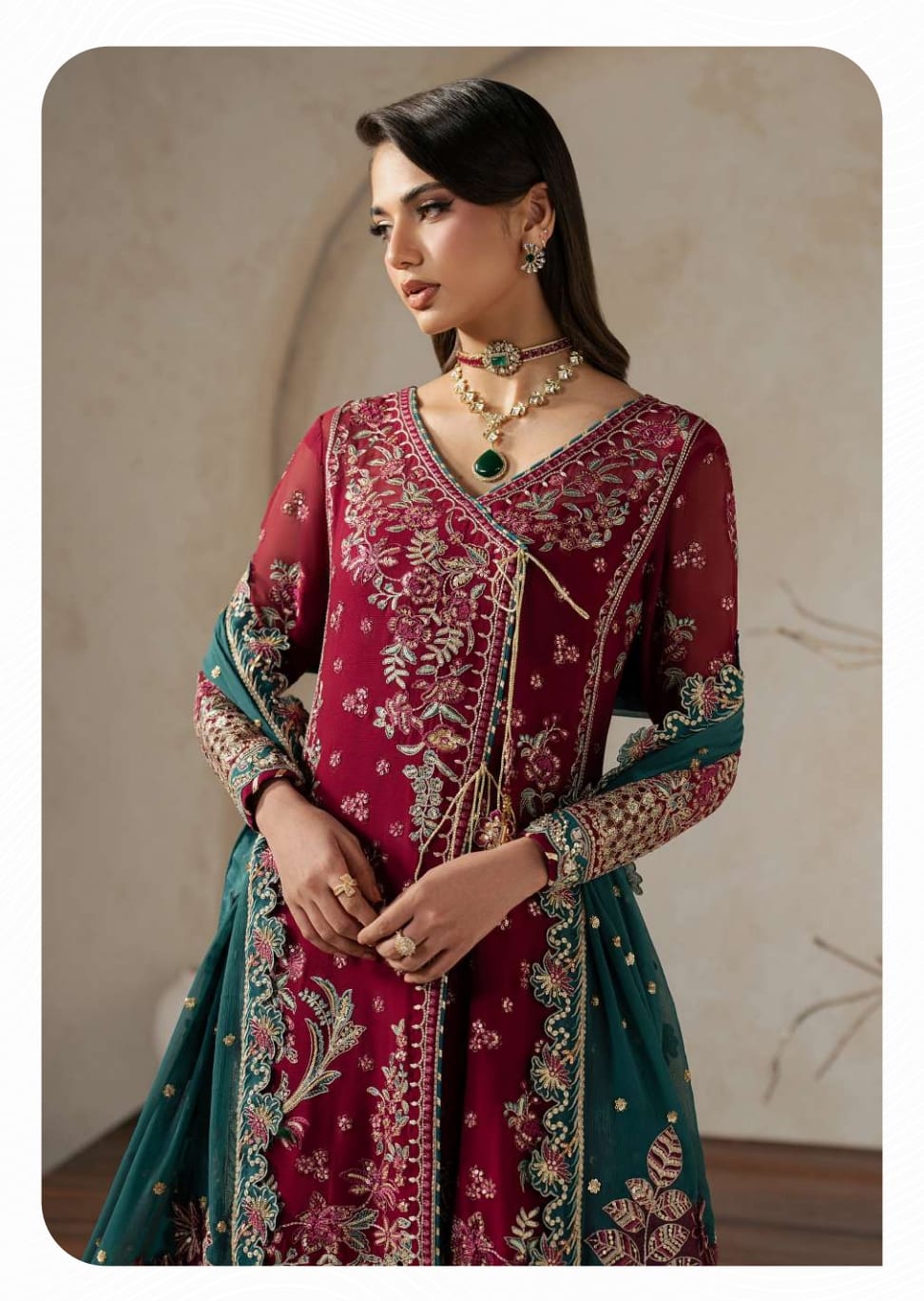 Gulaal Unstitched Embroidered Chiffon