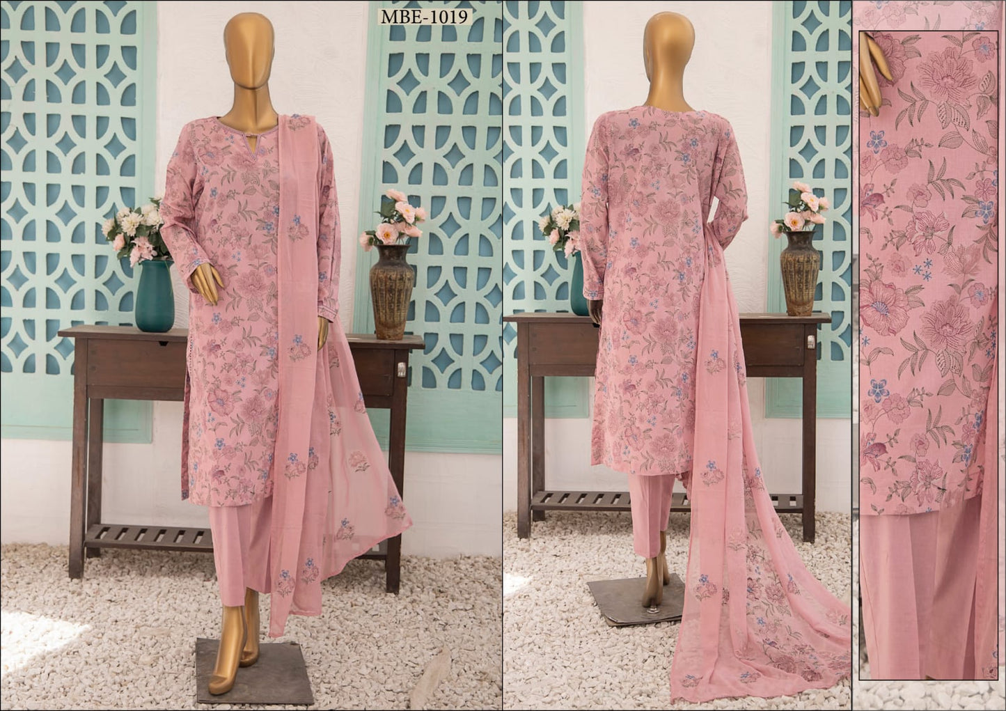 Mother's Embroidered Bamber Chiffon Dupatta