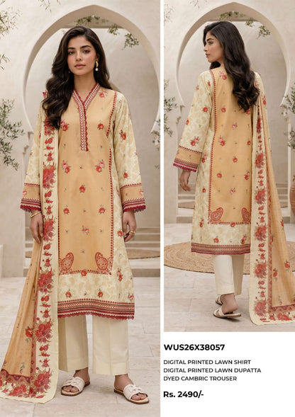 ZELLBURY LAWN Printed 3 PIECE Collection VOL-6 2026