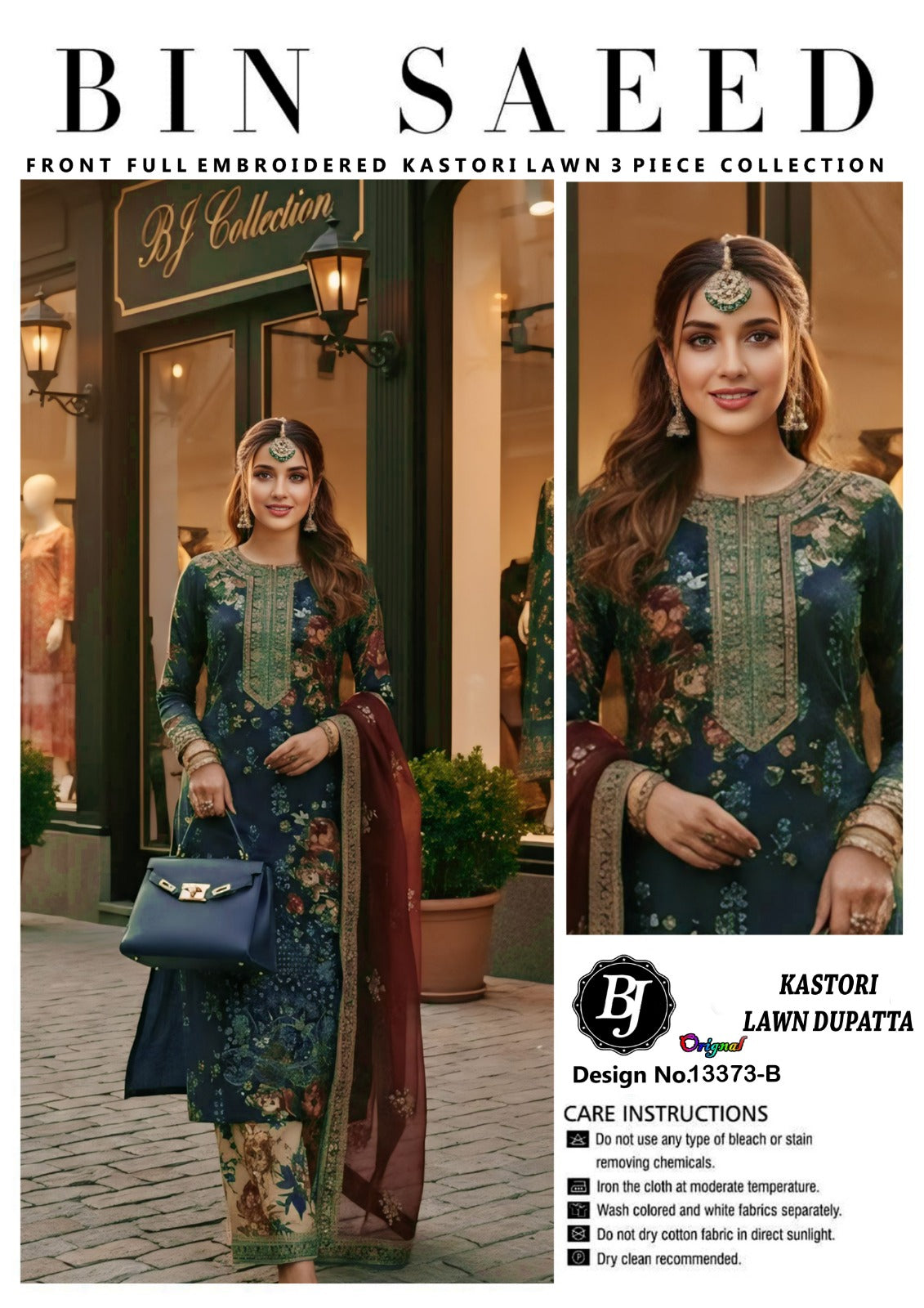 BJ Cotton With Lawn Dupatta