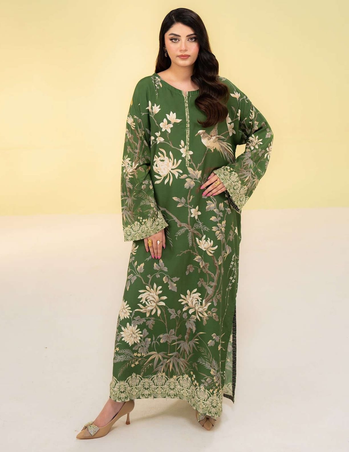 SUMMER KAFTAN BY AMAL 2 Pcs CO-ORDS SILK KAFTAN