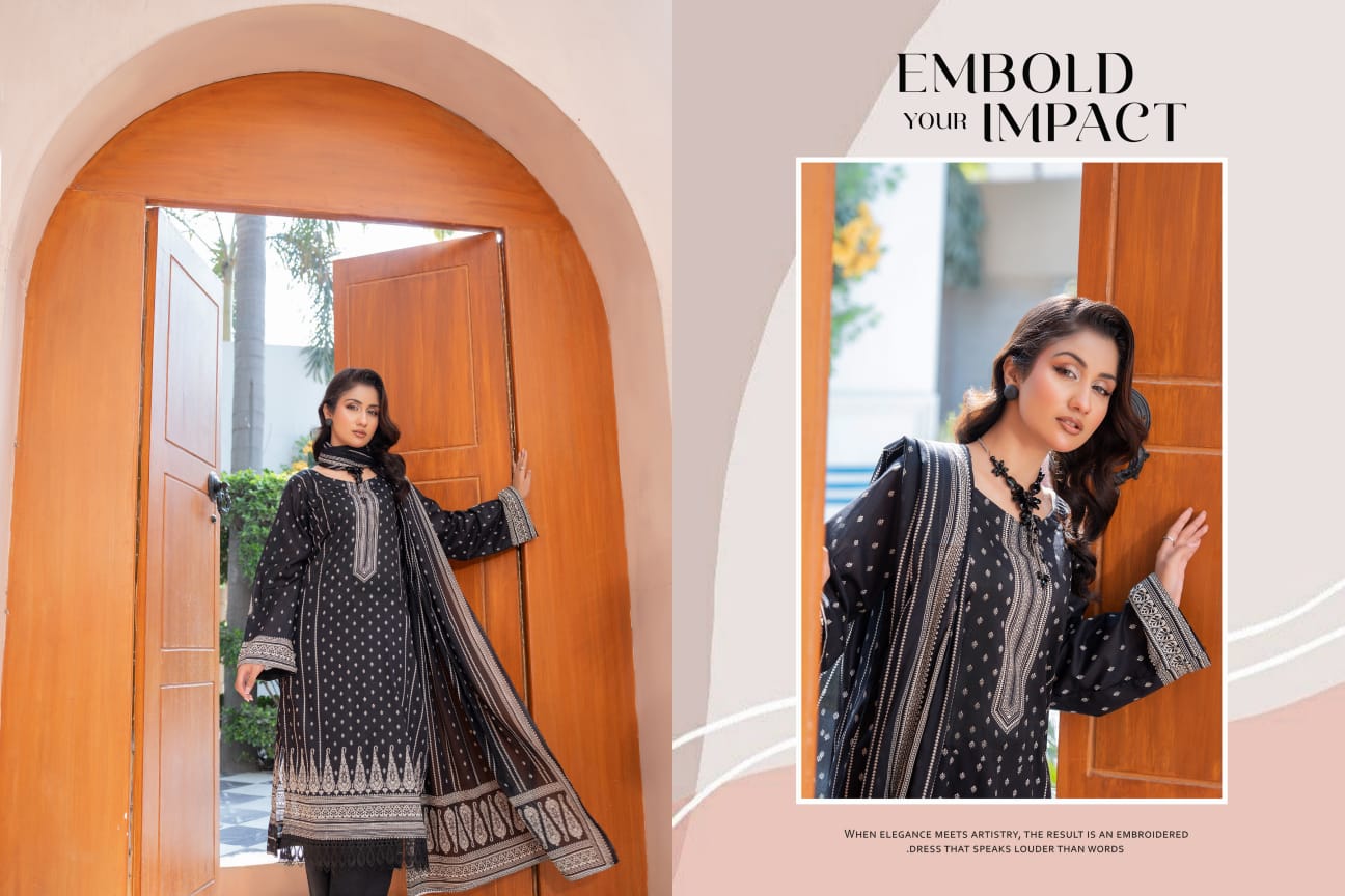 Bin Naeem DIGITAL PRINTED LAWN platinum