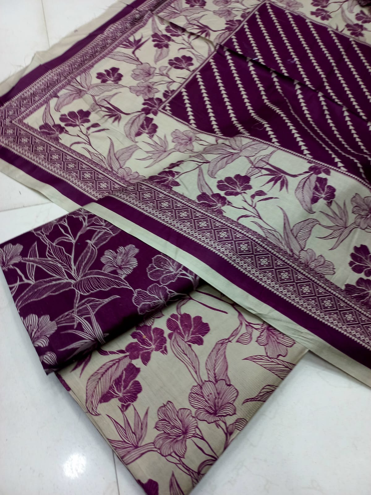 Mix Brand 3 Pcs Printed Cotton