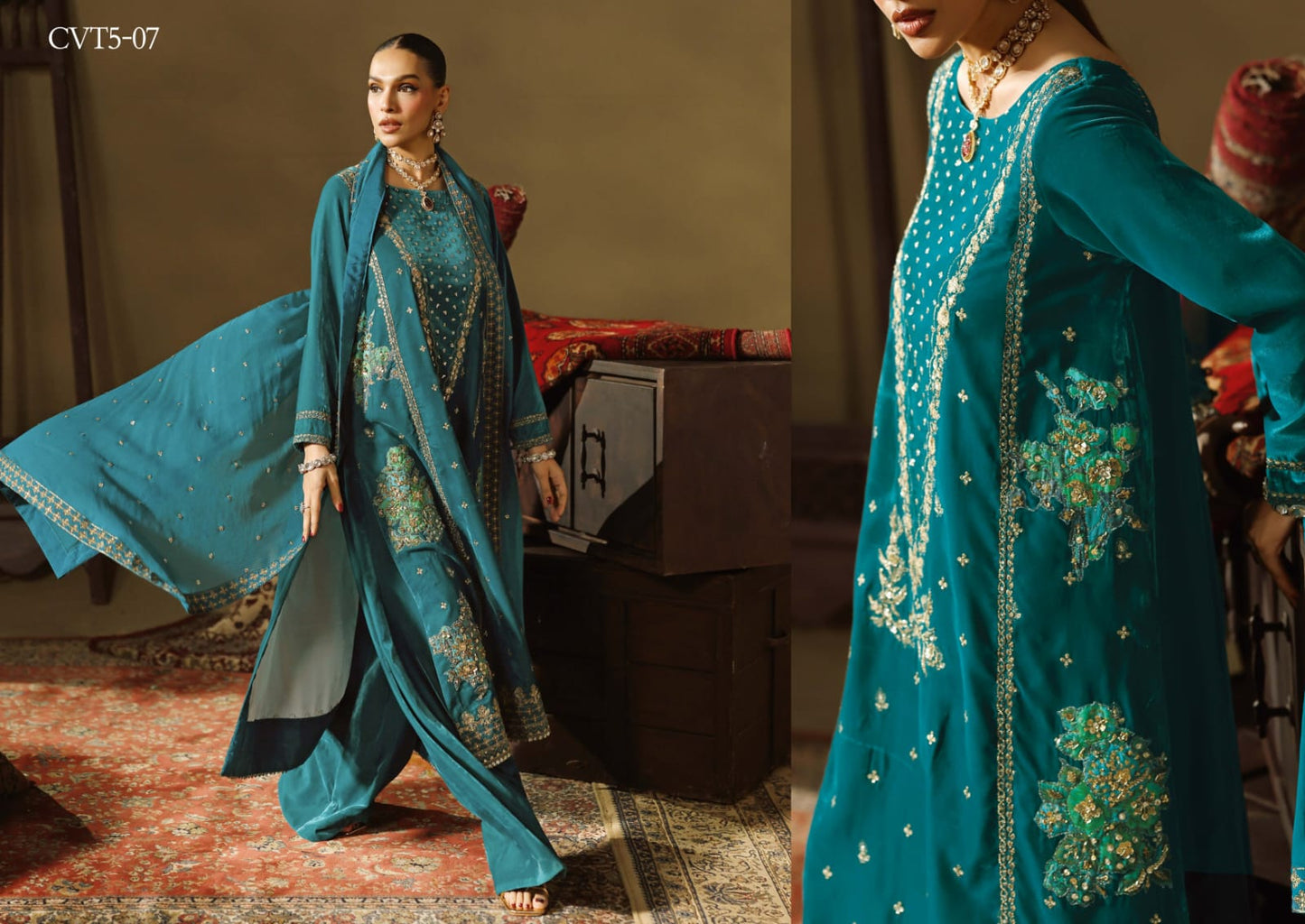 Charizma Signora Velvet Embroidered