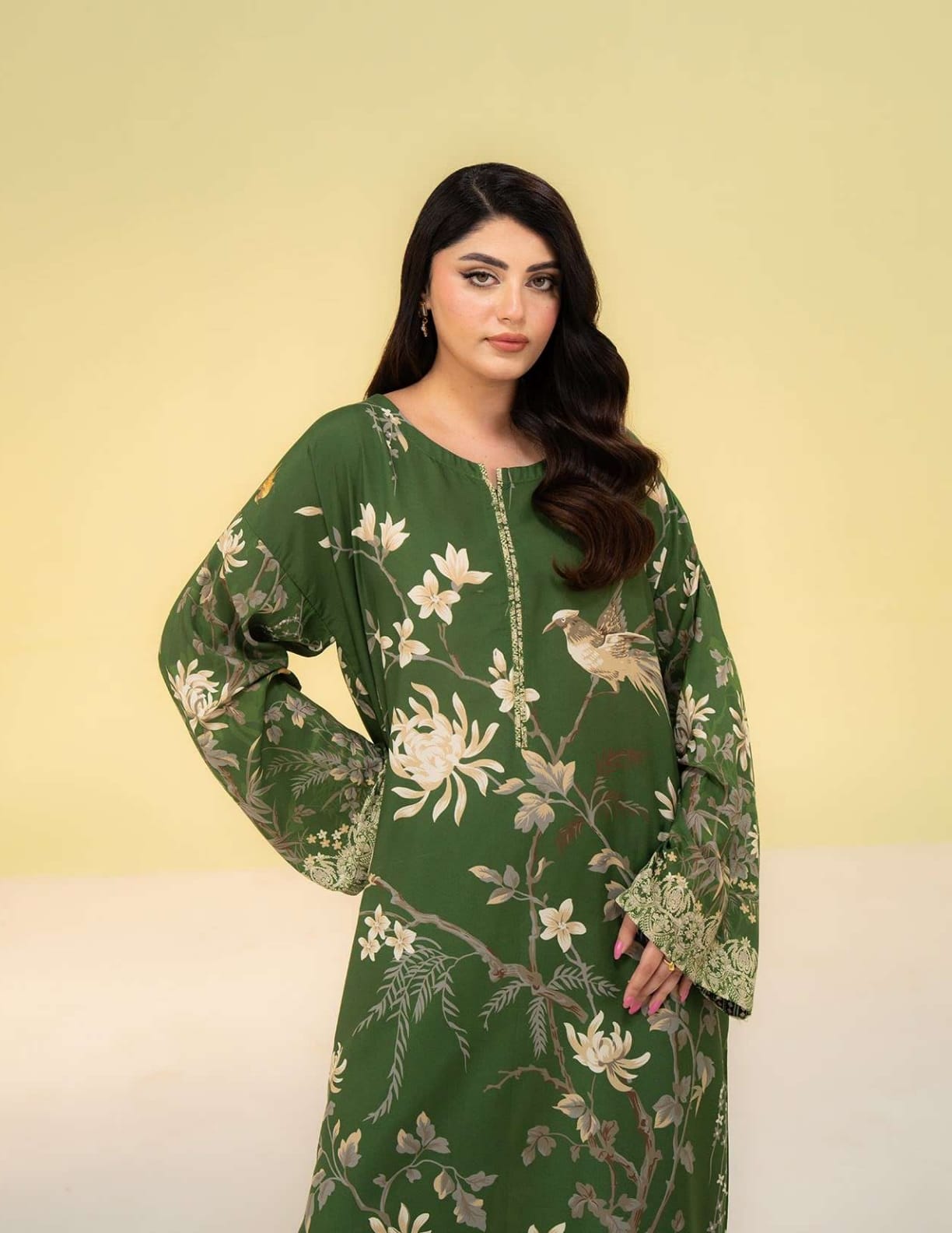 SUMMER KAFTAN BY AMAL 2 Pcs CO-ORDS SILK KAFTAN