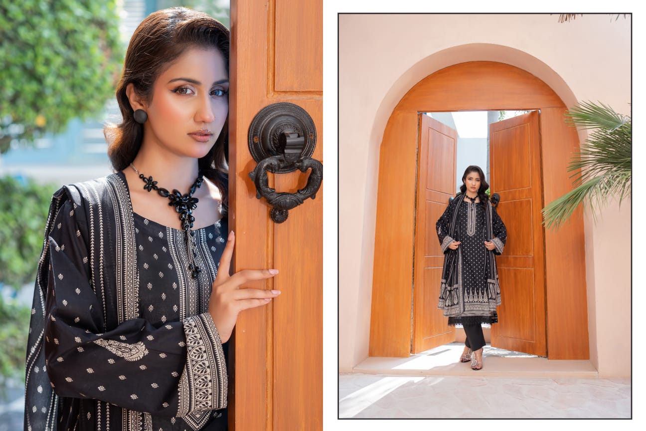 Bin Naeem DIGITAL PRINTED LAWN platinum