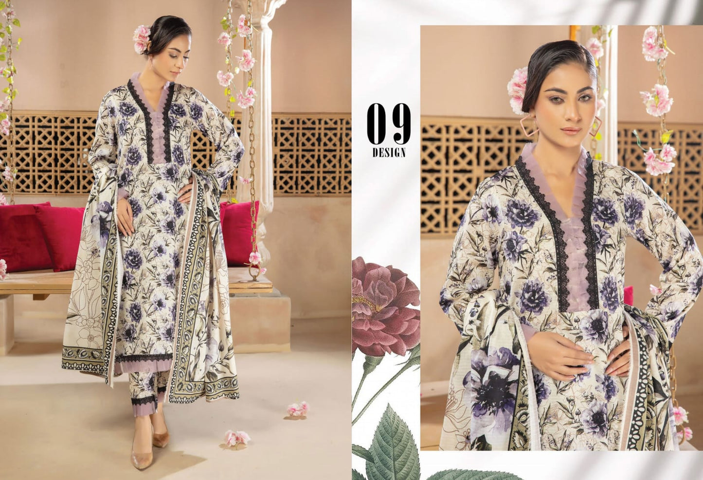 Orchid BiN Naeem Bana Dora Luxury Lawn