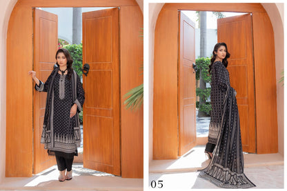 Bin Naeem DIGITAL PRINTED LAWN platinum