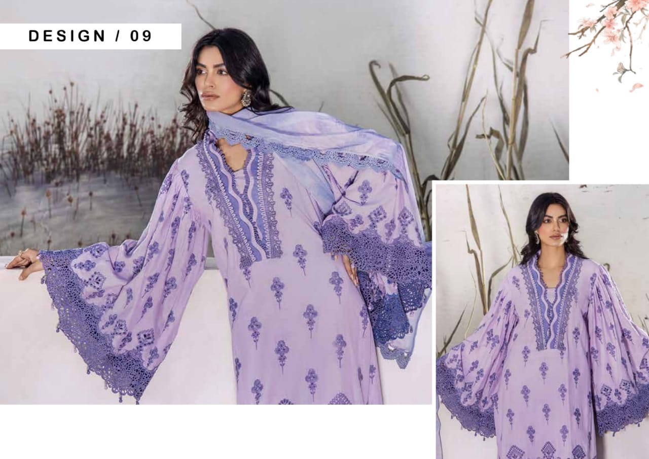 Adan's Lasserkari Unstitched Lawn'25