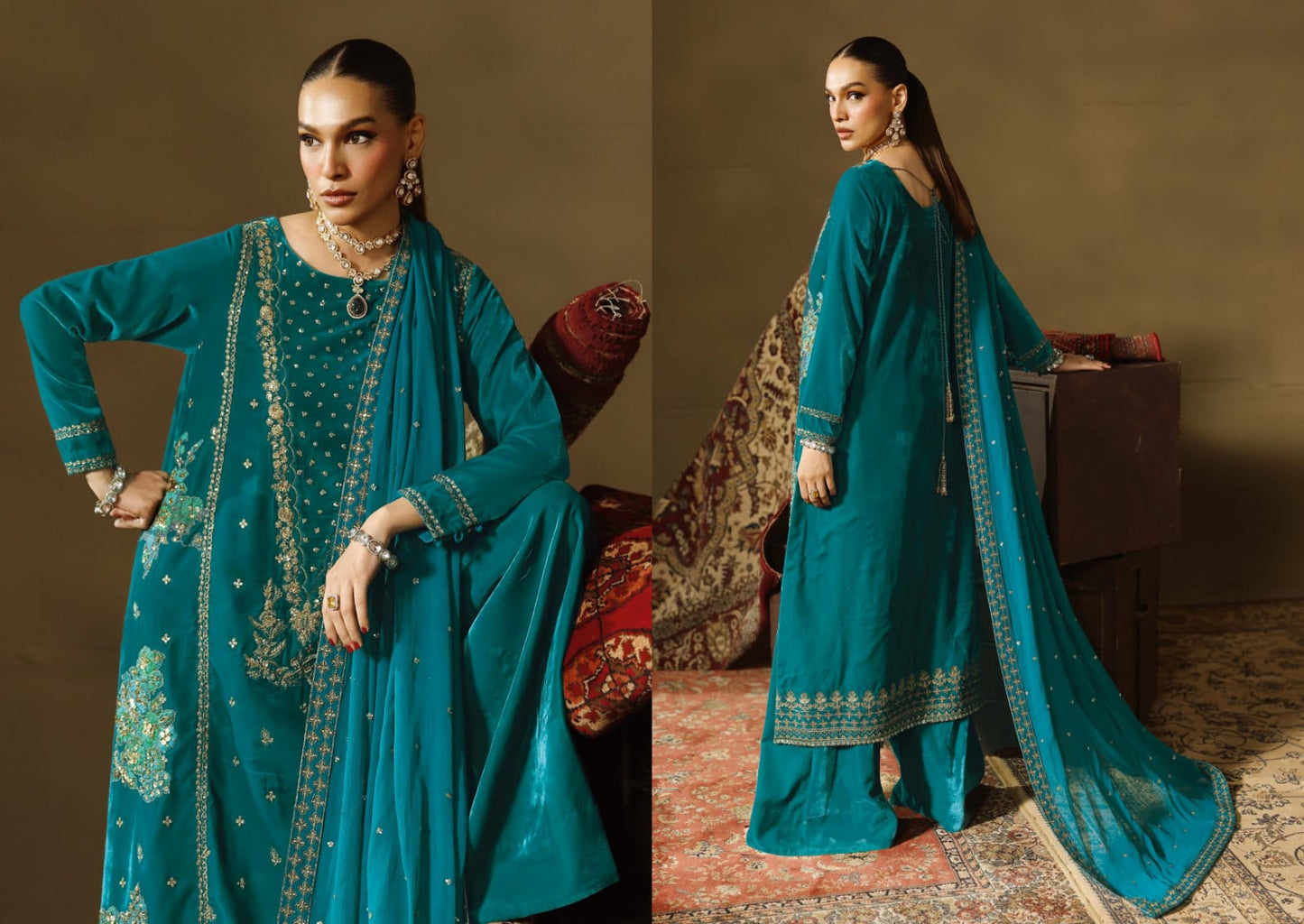 Charizma Signora Velvet Embroidered