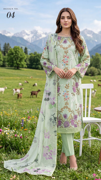 COLORS DIGITAL PRINTED LAWN CHIFFON DUPATTA EDITION