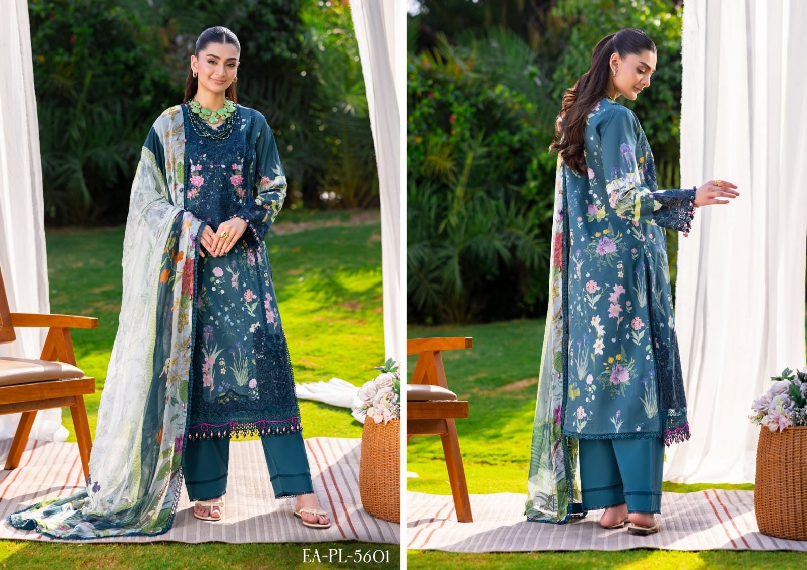 ESHAISHA PRINTED LAWN EMBROIDERED COLLECTION VOL-3