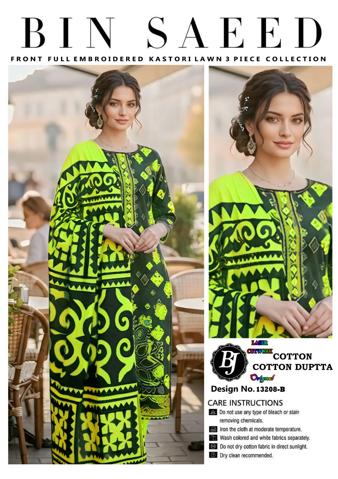 Bin Saeed Lawn Embroidered Collection BJ