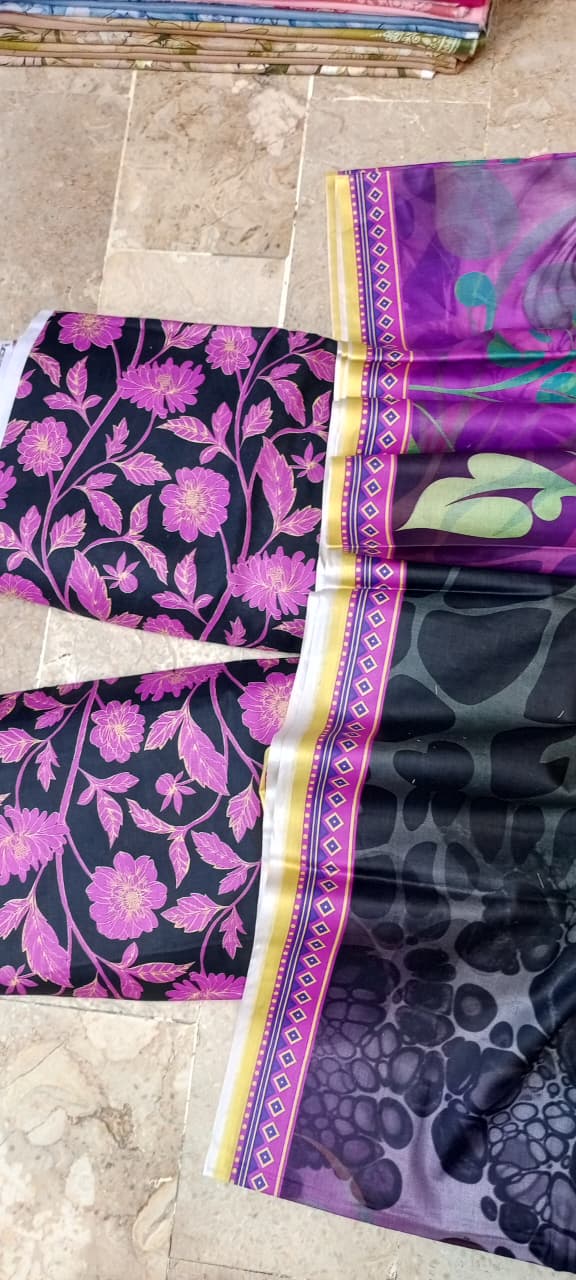 Mix Brand 3 Pcs Digital  Printed Lawn Al-Karam Kasturi