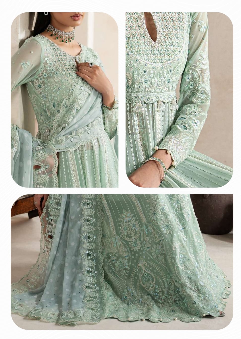 Gulaal Unstitched Embroidered Chiffon