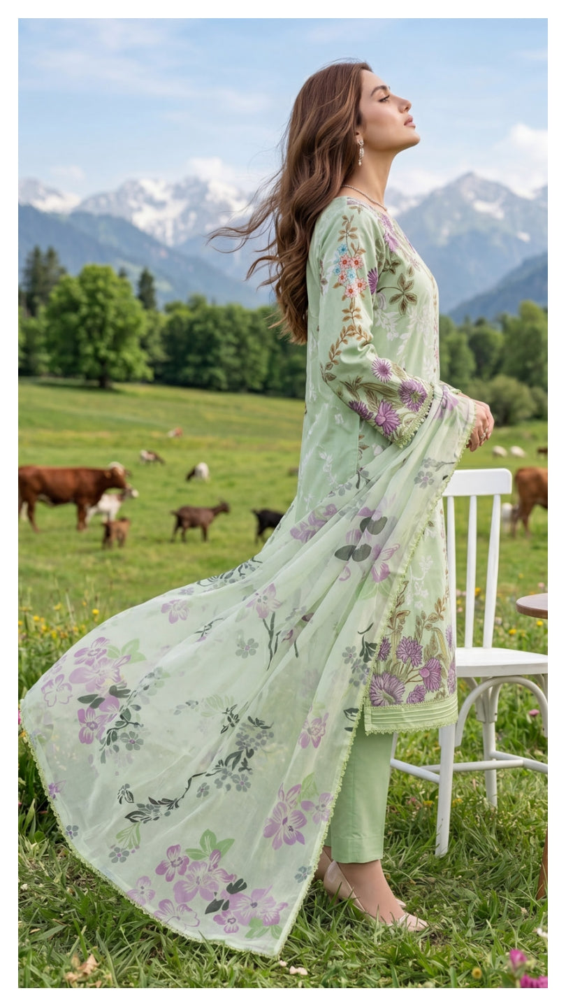 COLORS DIGITAL PRINTED LAWN CHIFFON DUPATTA EDITION