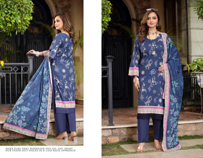 Bin Naeem DIGITAL PRINTED LAWN platinum