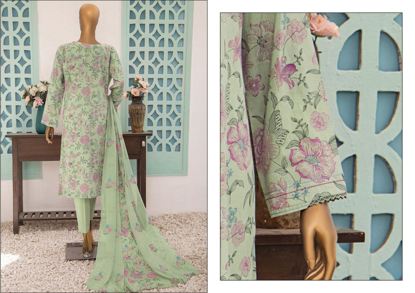 Mother's Embroidered Bamber Chiffon Dupatta