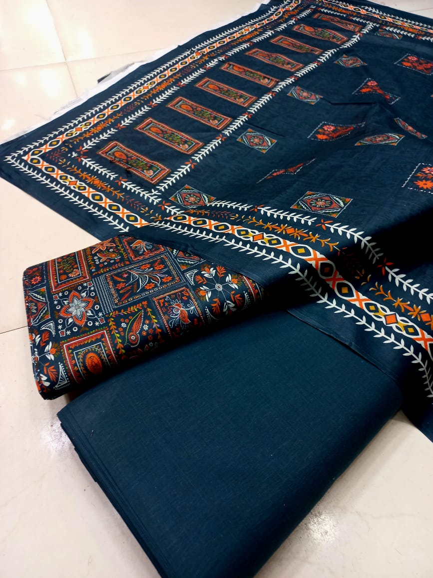 Mix Brand 3 Pcs Printed Cotton
