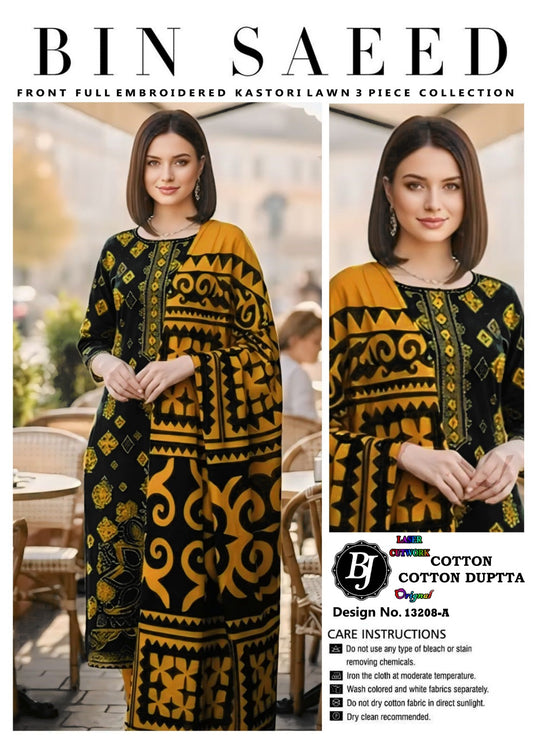 Bin Saeed Lawn Embroidered Collection BJ