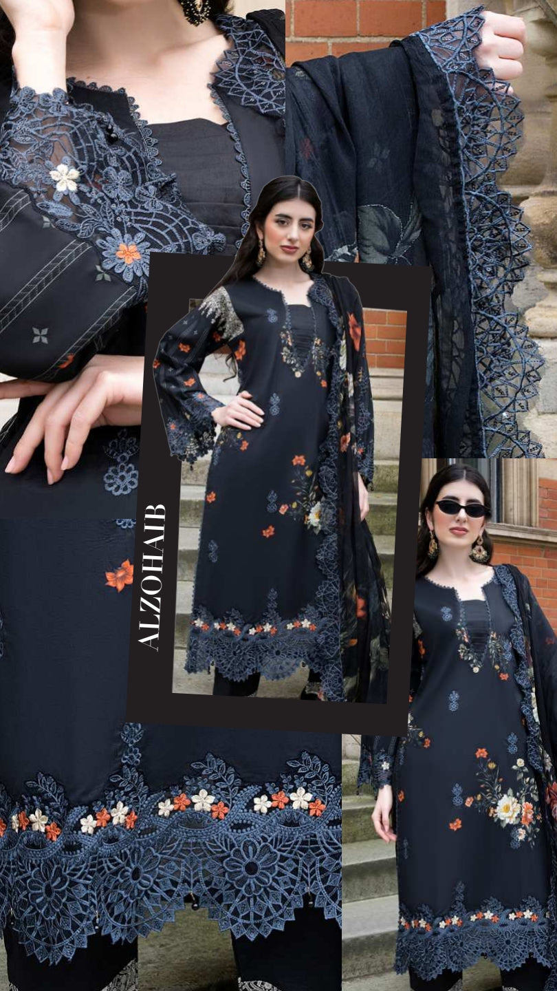 ALZOHAIB SUNSHINE BLOOM England Stories Embroidered Lawn