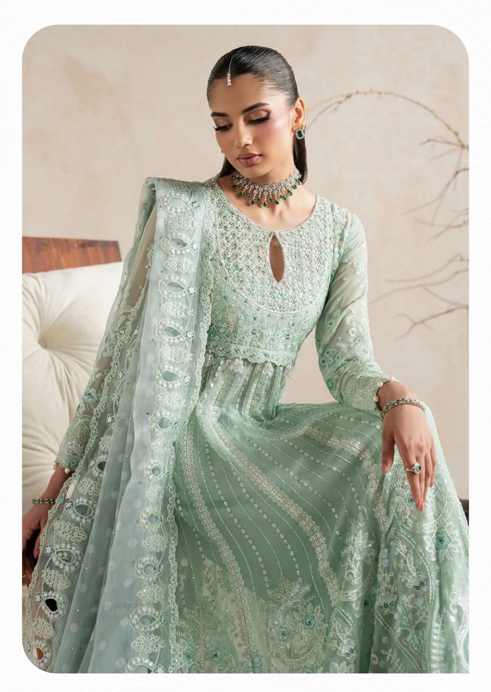 Gulaal Unstitched Embroidered Chiffon