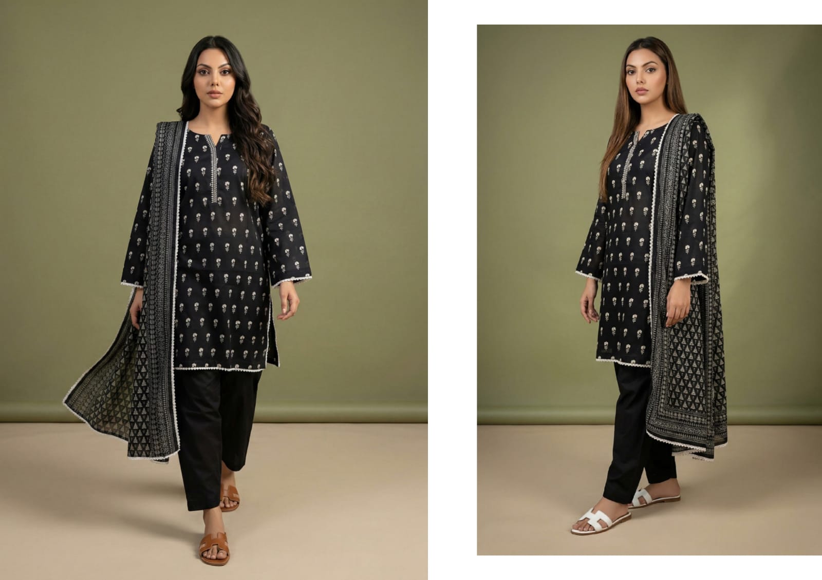 BLACK & WHITE DIGITAL PRINED LAWN COLLECTION 2026