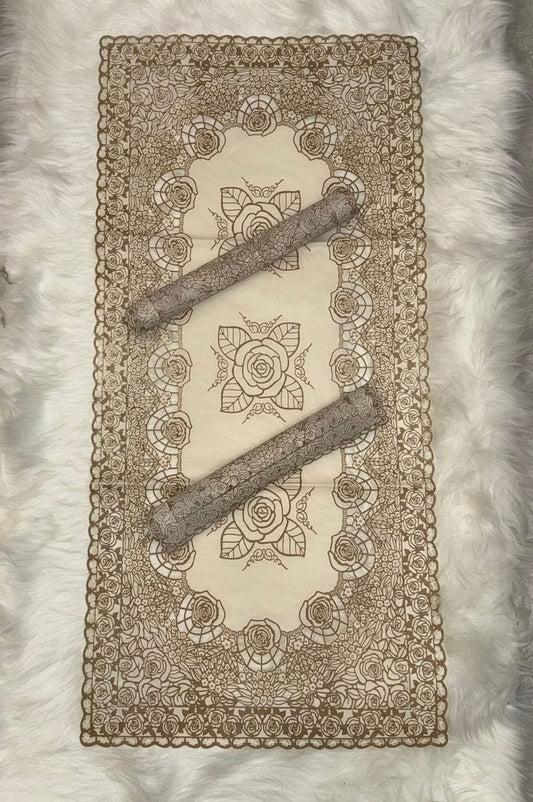 3 PCs Center Table Runner & Mats Set