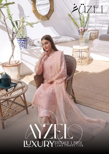 AYZEL GUZEL  FORMAL 3 PIECE Stitched Collection