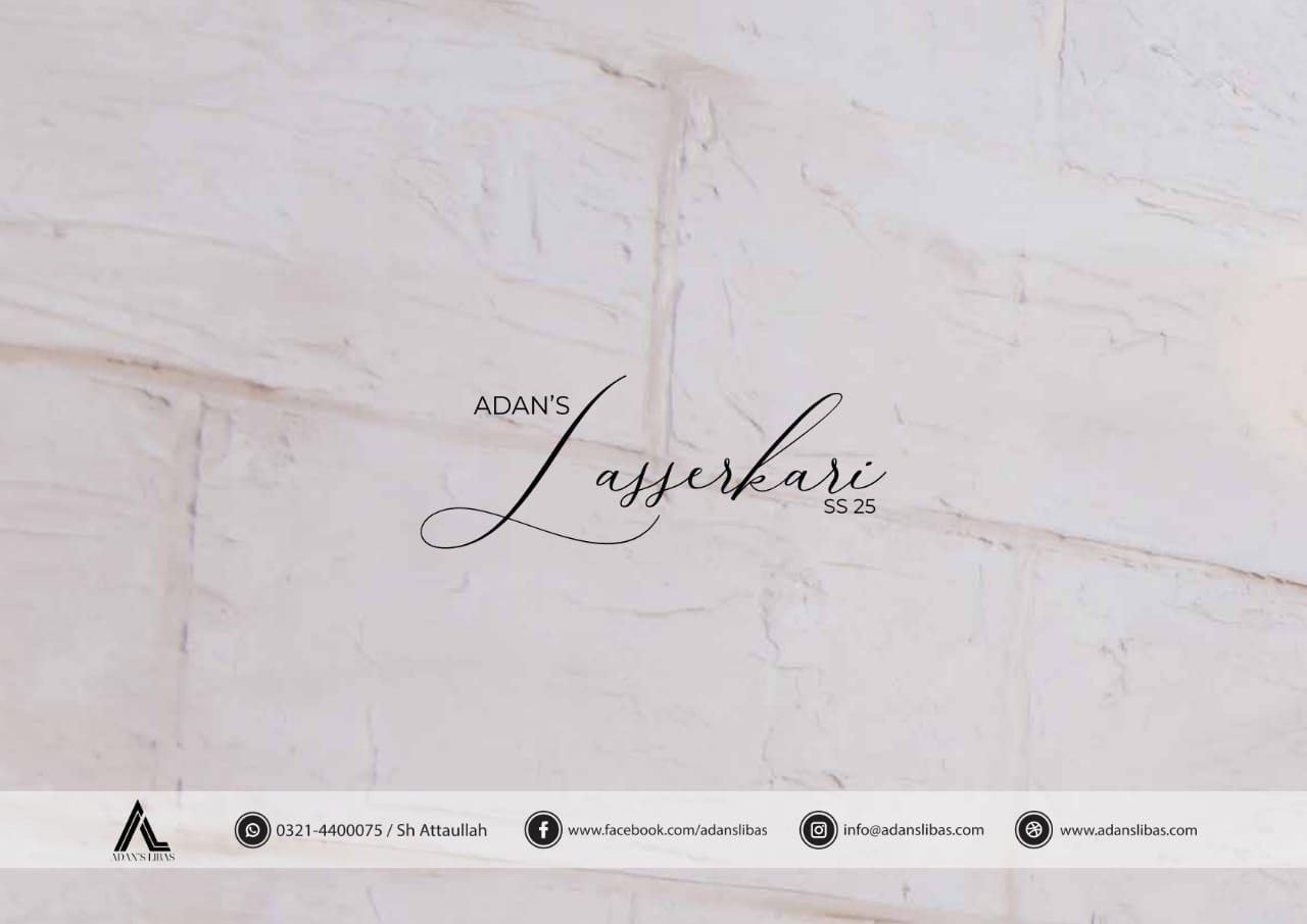 Adan's Lasserkari Unstitched Lawn'25
