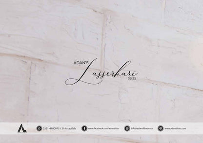 Adan's Lasserkari Unstitched Lawn'25