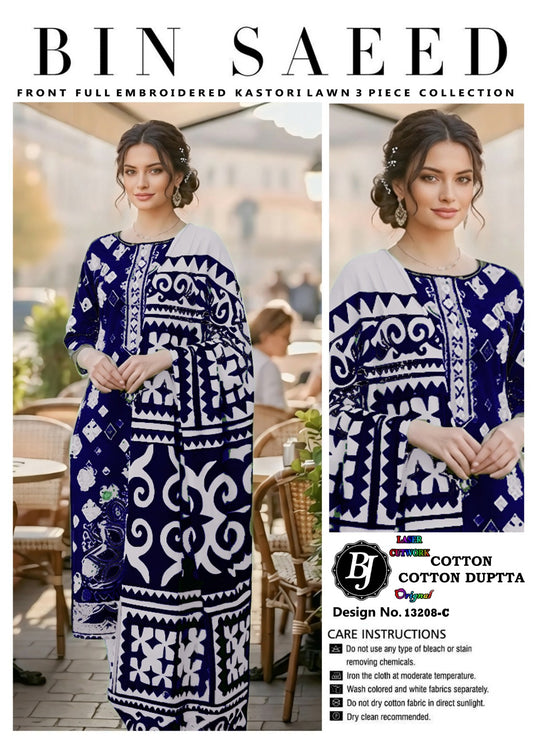 Bin Saeed Lawn Embroidered Collection BJ