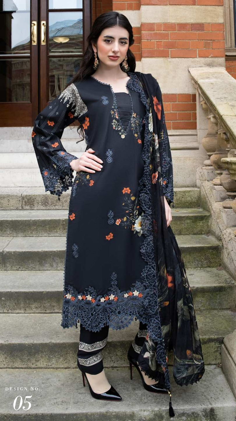 ALZOHAIB SUNSHINE BLOOM England Stories Embroidered Lawn