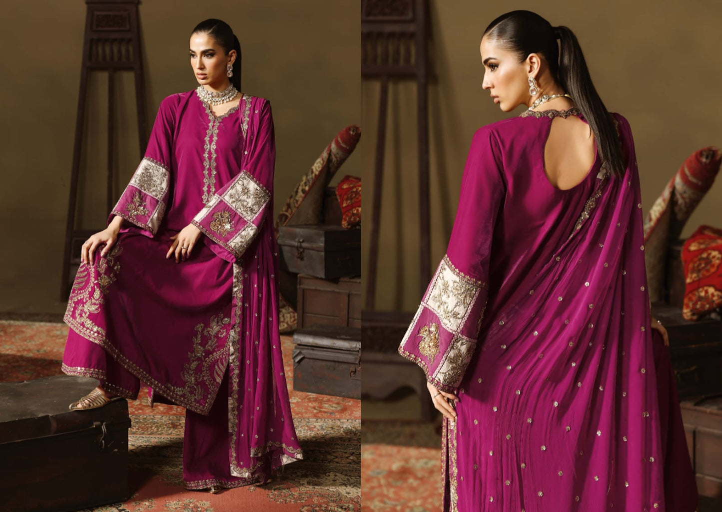 Charizma Signora Velvet Embroidered
