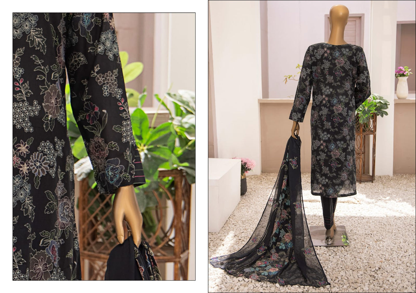 Mother's Embroidered Bamber Chiffon Dupatta
