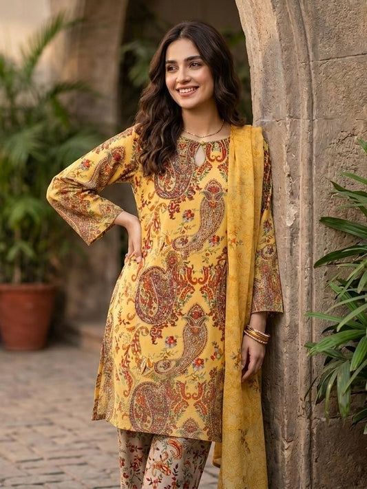 Printed Lawn With Chiffon Dupatta Collection