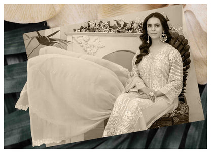 ZAURA SEMI STITCHED CHIFFON BY TAWAKKAL