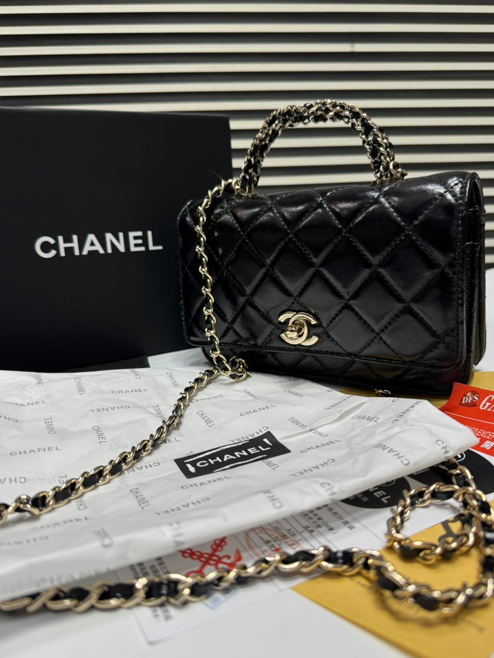 Chanel Top Handle Flap Bag