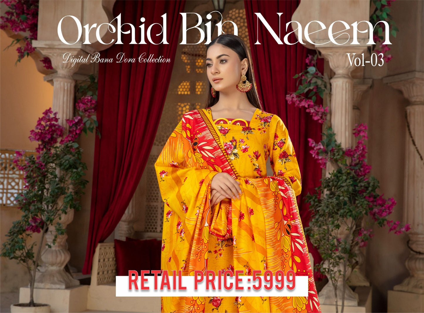 Orchid BiN Naeem Bana Dora Luxury Lawn