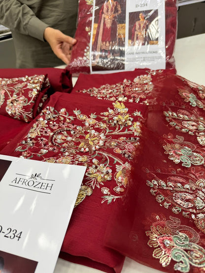 AFROZEH INDIAN RAW SILK
