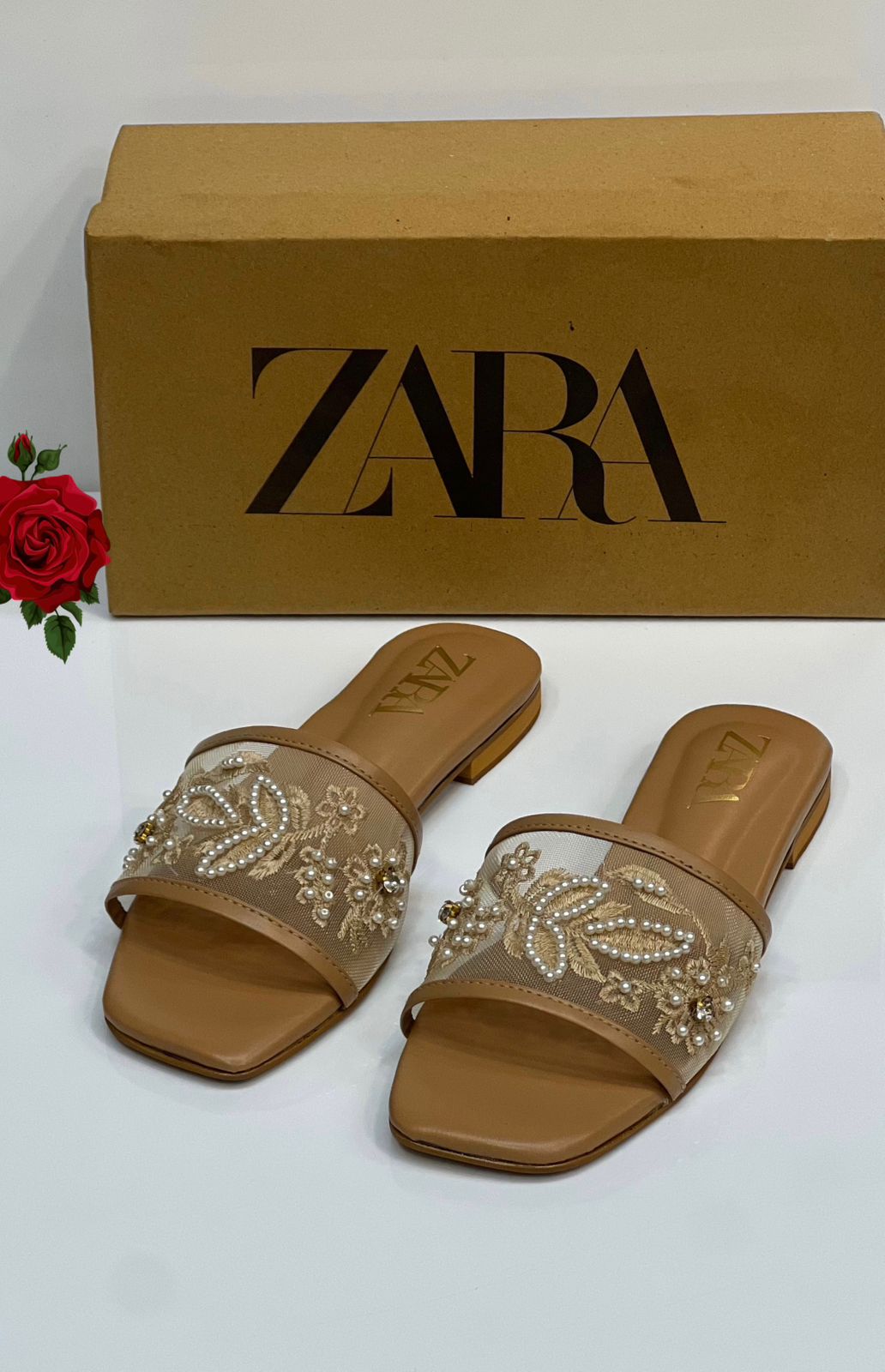 Zara embroidery slipper