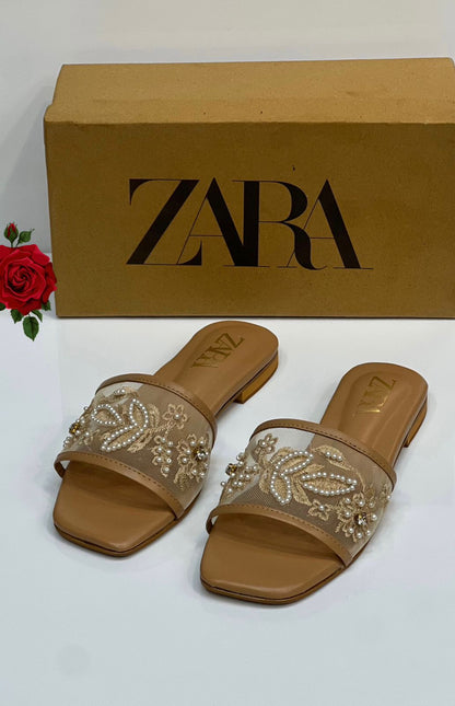 Zara embroidery slipper