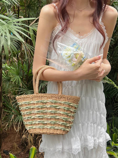 Handmade Jute Straw Crossbody Handbags