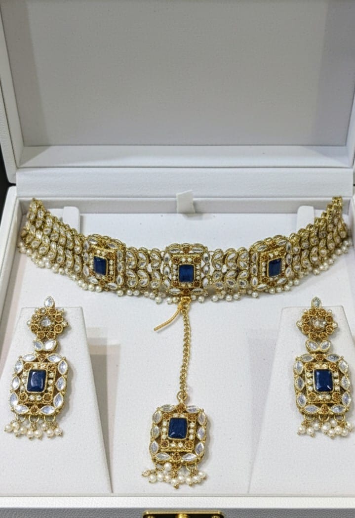 Shisha Kundan Choker set Necklace