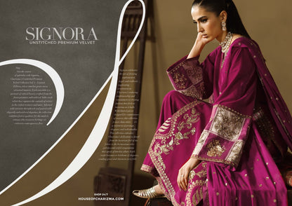 Charizma Signora Velvet Embroidered