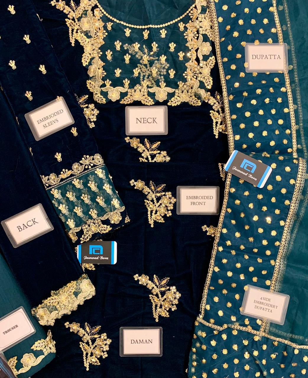 AFROZEH Velvet Embroidered Winter Collection