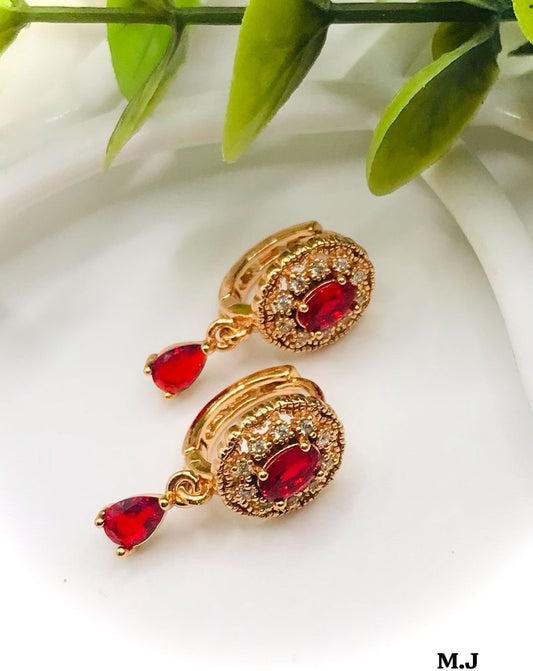 GOLD PLATED MICRO ZIRCON EARRINGS